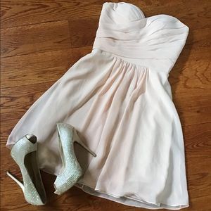 Simply Bridal Pale Pink Sweetheart Mini Dress Size 4